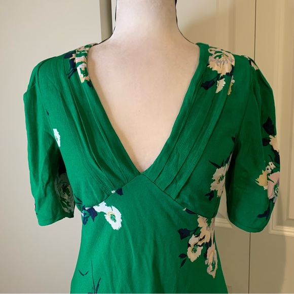 Free People Neon Garden Green Boho Cottagecore Mini Dress - Picture 3 of 7